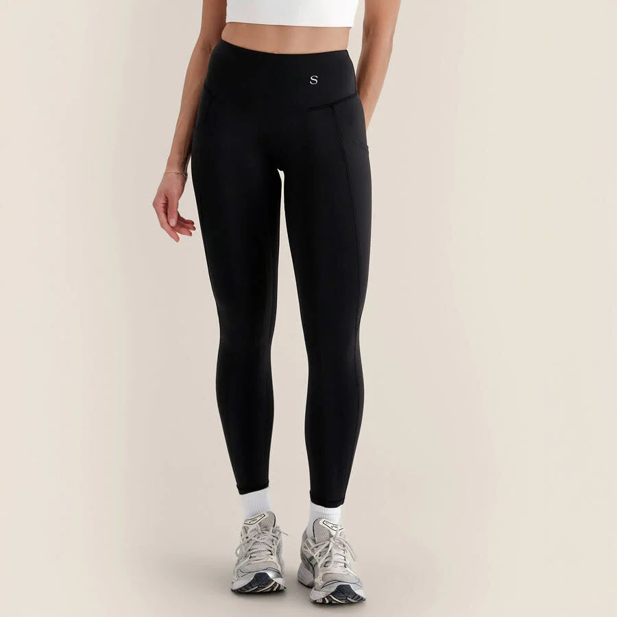 Skinnify Resistance Band Leggings in Power Black, front view